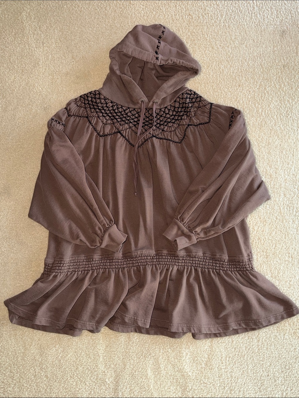Free People Hooded Oversized Sweater